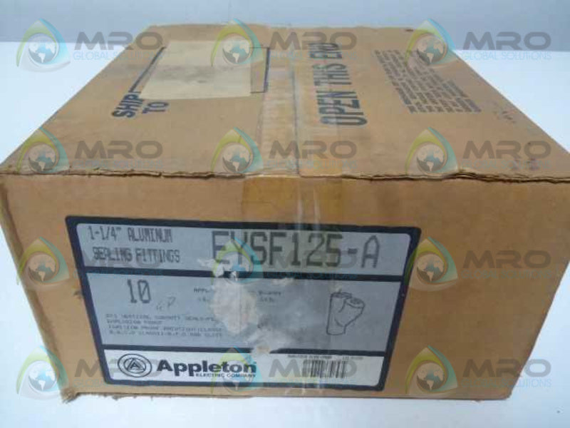 LOT OF 10 APPLETON EYSF125-A 1-1/4" ALUMINUM SEALING FITTINGS *NEW IN BOX*