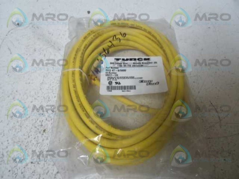 TURCK RKG 4T-6/S600 CORDSET U5317-126 * NEW IN FACTORY BAG *
