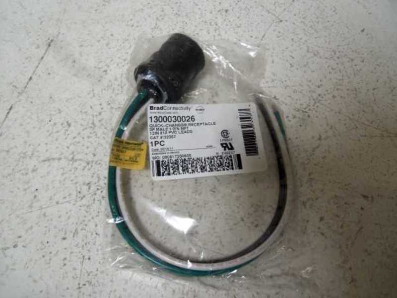 BRAD CONNECTIVITY 1300030026 3P MALE 1/2" 32357 * NEW IN FACTORY BAG *