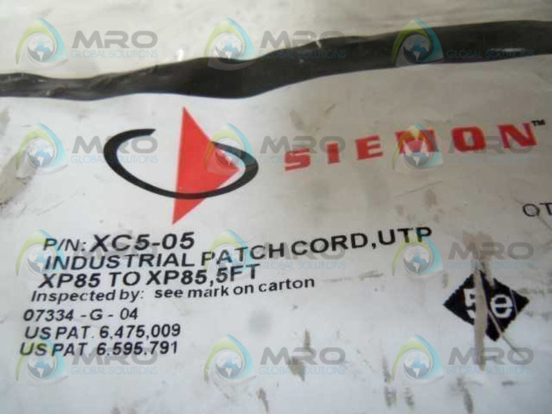SIEMON XC5-05 PATCH CORD * NEW IN FACTORY BAG *