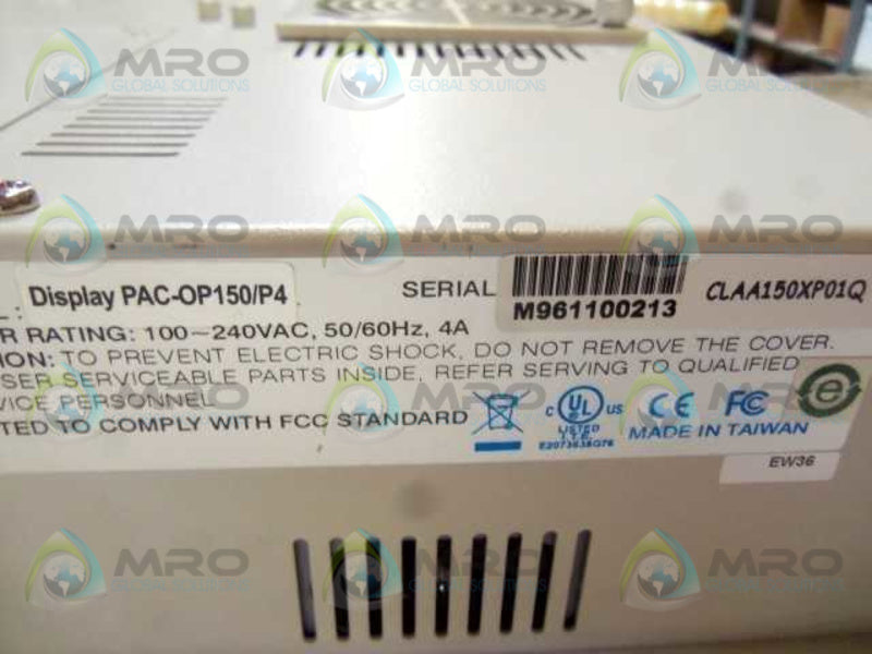COMPUTER DYNAMICS PAC-OP150/P4 TOUCH SCREEN COMPUTER  UNMP