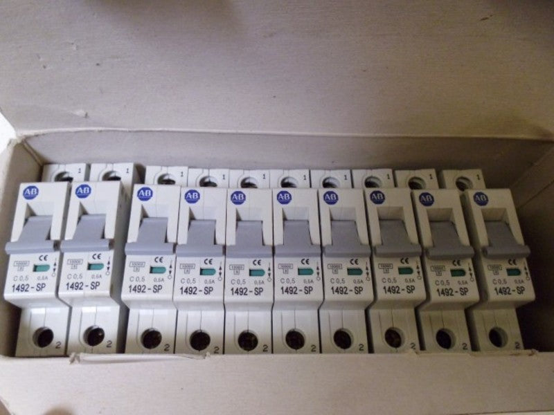 LOT OF 10 ALLEN BRADLEY 1492-SP1C005 SER. C CIRCUIT BREAKER 0.5A *NEW IN BOX*