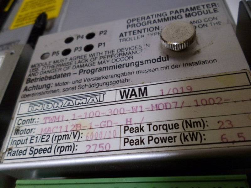 INDRAMAT TWM 1.1-100-300-W1 SPINDLE DRIVE (AS PICTURED)  UNMP