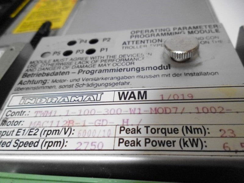 INDRAMAT TWM 1.1-100-300-W1 SPINDLE DRIVE (AS PICTURED)  UNMP