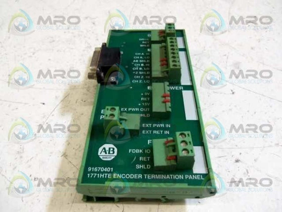 ALLEN BRADLEY 1771-HTE 91670401 ENCODER TERMINATION PANEL * USED *