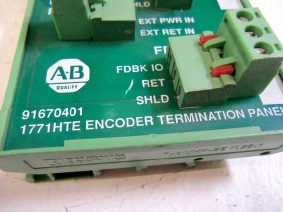 ALLEN BRADLEY 1771-HTE 91670401 ENCODER TERMINATION PANEL * USED *