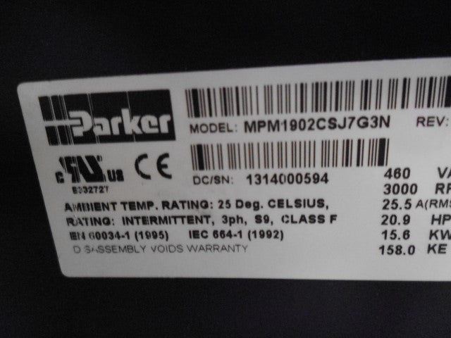 PARKER MPM1902CSJ7G3N MOTOR * NEW NO BOX *