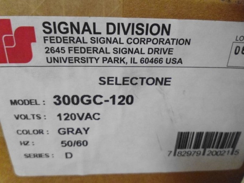 FEDERAL SIGNAL 300GC-120 * FACTORY SEALED *