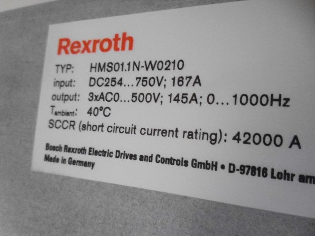 REXROTH HMS01.1N-W0210-A-07-NNNN SERVO DRIVE * NEW NO BOX *