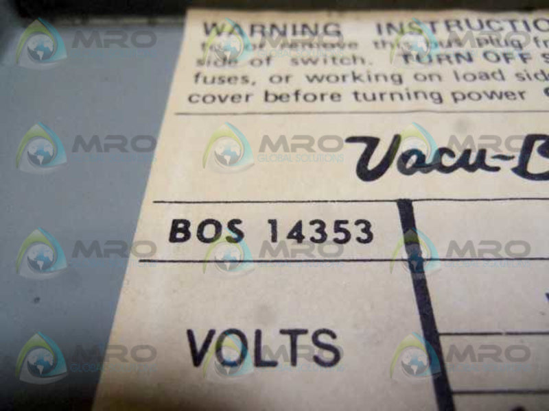 GOULD B0S14353 BUS PLUG  UNMP