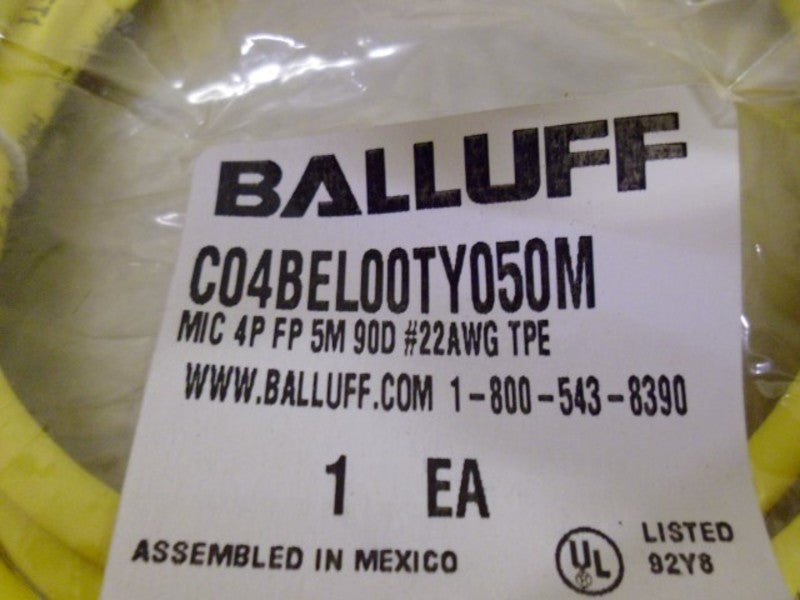 BALLUFF C04BEL00TY050M CABLE * NEW IN FACTORY BAG *