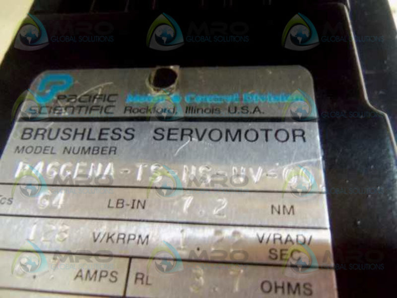 PACIFIC SCIENTIFIC R46GENA-TS-NS-NV-00 SERVO MOTOR  UNMP