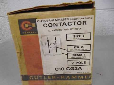 CUTLER HAMMER C10CG2A CONTACTOR * NEW IN BOX *