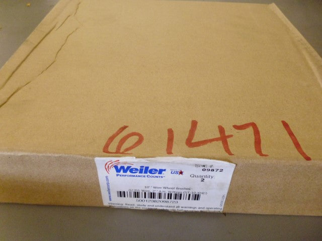 LOT OF 2 WEILER 09872 10" WIRE WHEEL BRUSHES 5000 MAX RPM *NEW IN BOX*