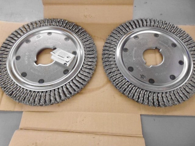 LOT OF 2 WEILER 09872 10" WIRE WHEEL BRUSHES 5000 MAX RPM *NEW IN BOX*