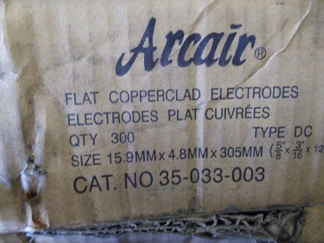 LOT OF 50 ARCAIR 35-033-003 FLAT COPPERCLAD ELECTRODES *NEW IN BOX*