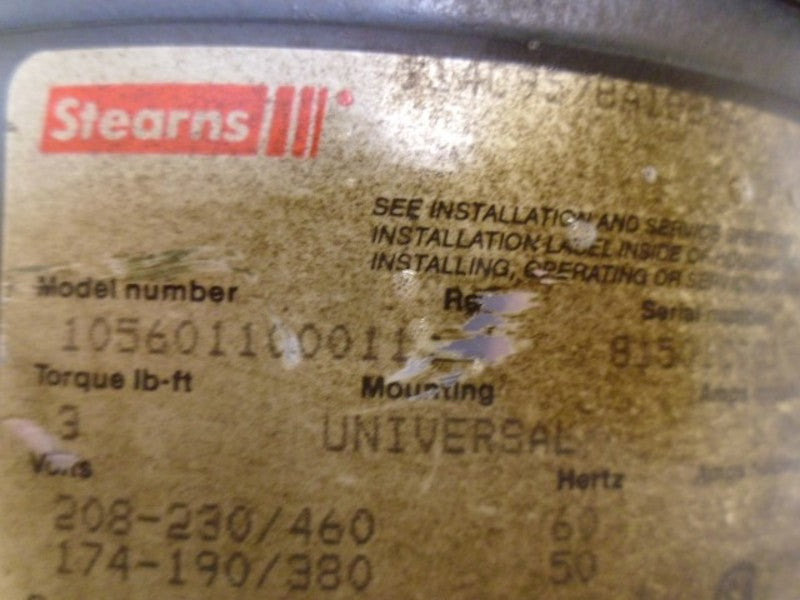 GENERAL ELECTRIC SK42HN4202 w/ STEARNS 105601100011  UNMP