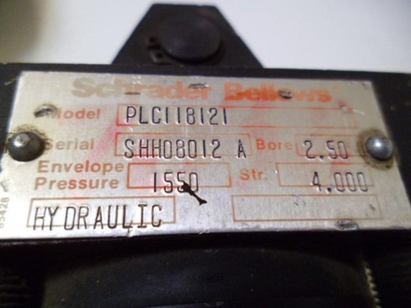 SCHRADER BELLOWS PLC118121 BORE: 2.50 STROKE: 4.000  NSNP