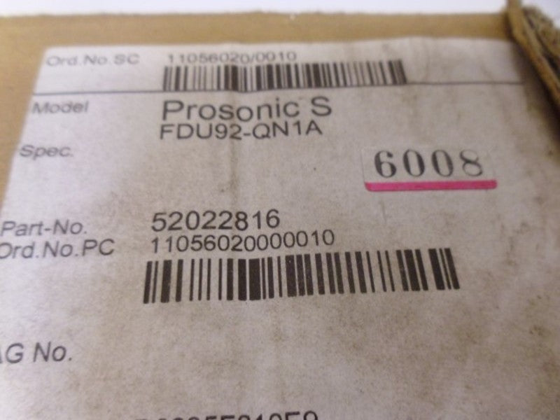 ENDRESS+HAUSER FDU92-QN1A PROSONIC S ULTRASONIC SENSOR  NSMP