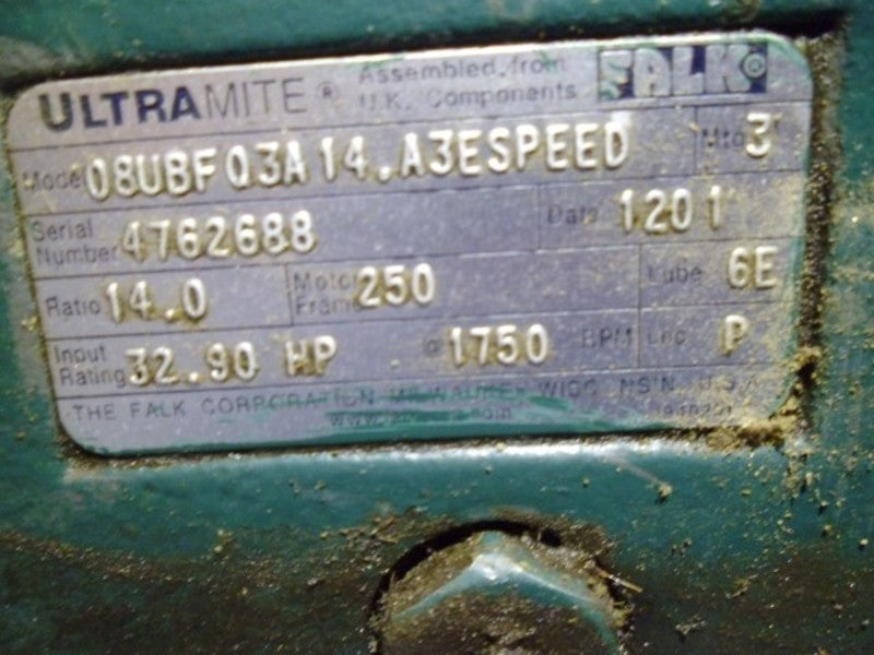 FALK 08UBF03A14.A3ESPEED ULTRAMITE GEAR DRIVE (AS PICTURED)  UNMP