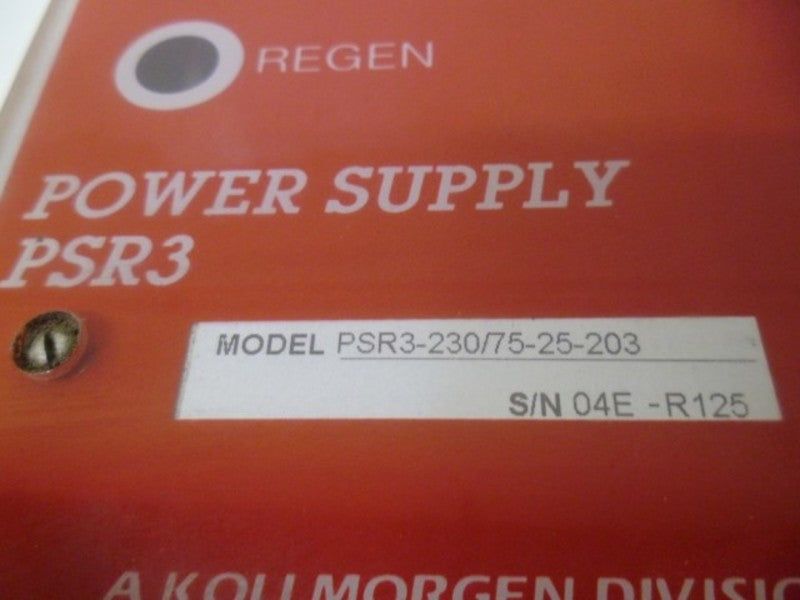 KOLLMORGREN PSR3-230/75-25-203 POWER SUPPLY  UNMP