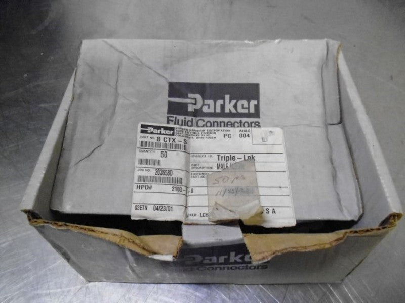 LOT OF 32 PARKER 8 CTX-S MALE ELBOW 3/8" *NEW IN BOX*