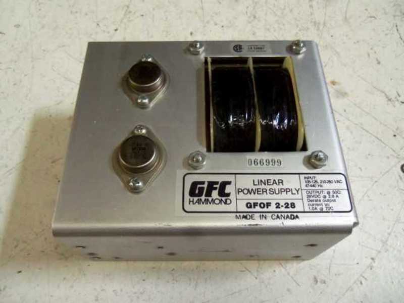 GFC HAMMOND GFOF 2-28 LINEAR POWER SUPPLY  UNMP