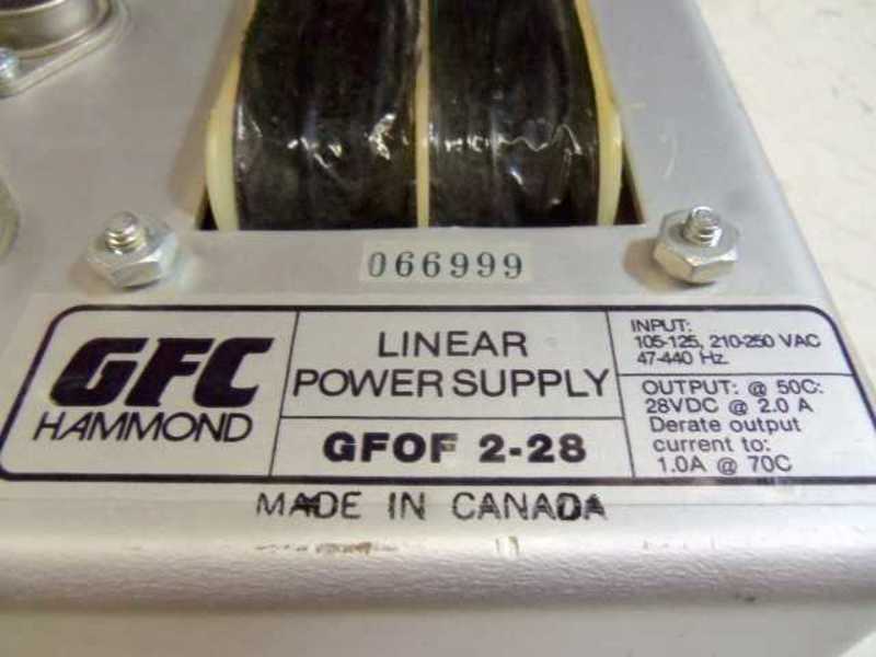 GFC HAMMOND GFOF 2-28 LINEAR POWER SUPPLY  UNMP