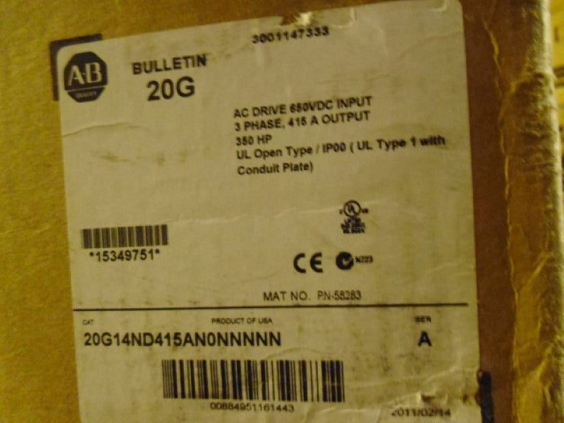 ALLEN BRADLEY 20G14ND415AN0NNNNN SER. A NSMP