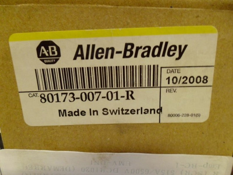 ALLEN BRADLEY 80173-007-01-R DATE: 2008 * FACTORY SEALED *