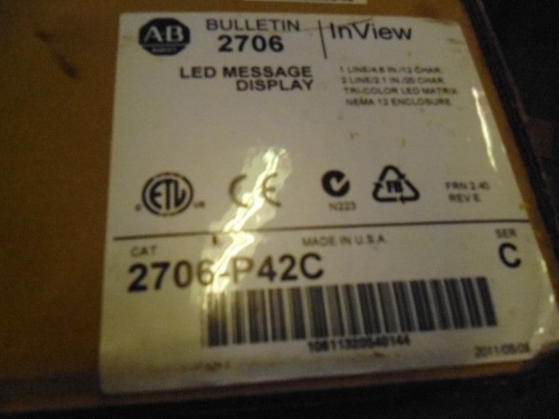 ALLEN BRADLEY 2706-P42C SER. C LED DISPLAY DATE: 2011 * FACTORY SEALED *
