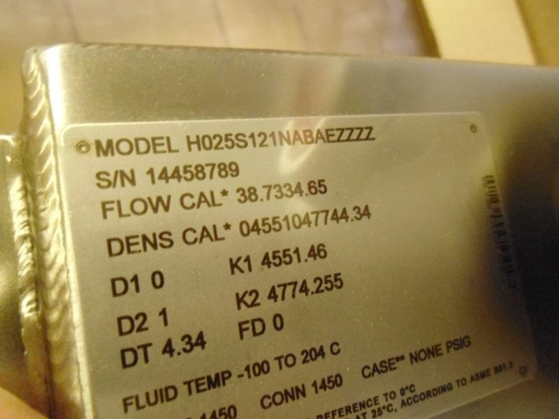 MICROMOTION H025S121NABAEZZZZ FLOW SENSOR * NEW IN BOX *