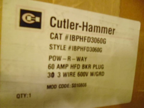 CUTLER HAMMER IBPHFD3060G BUSWAY CIRCUIT BREAKER  NSFS