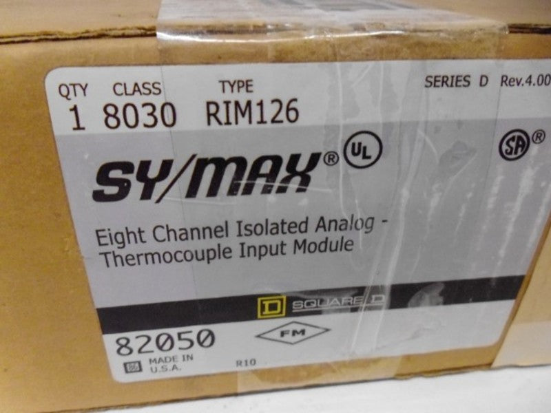 SQUARE D SY/MAX 8030-RIM126 THERMOCOUPLE INPUT MODULE  NSMP