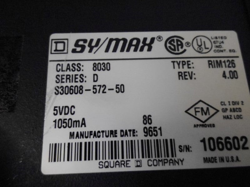SQUARE D SY/MAX 8030-RIM126 THERMOCOUPLE INPUT MODULE  NSMP