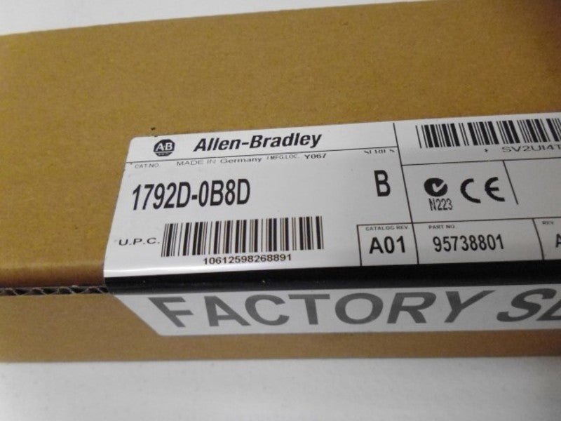 ALLEN BRADLEY 1792D-0B8D SER. B I/O BLOCK DATE: 2012 * FACTORY SEALED *