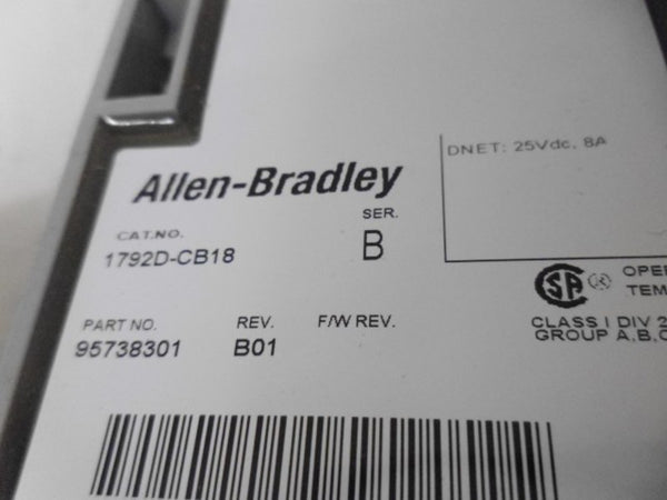ALLEN BRADLEY 1792D-CB18 SER. B REV. B01 25VDC 8A NSMP