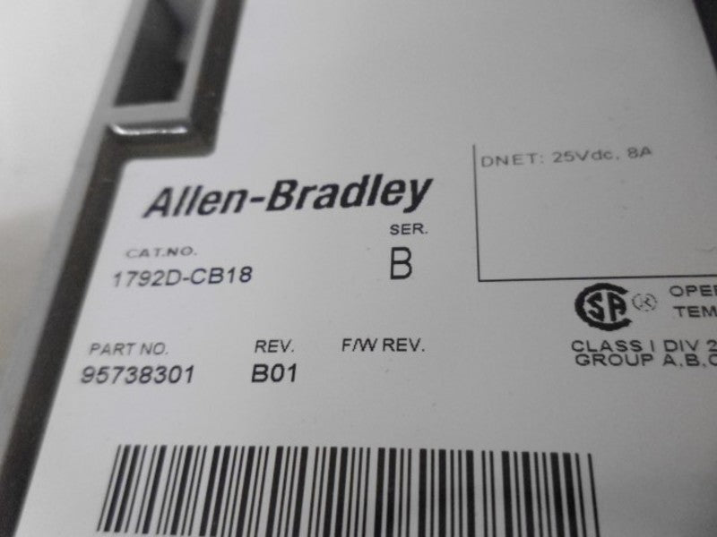 ALLEN BRADLEY 1792D-CB18 SER. B REV. B01 25VDC 8A NSMP