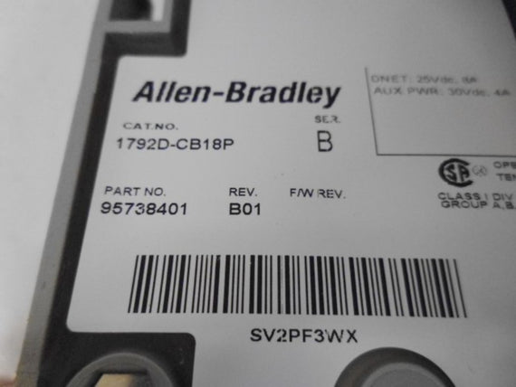 ALLEN BRADLEY 1792D-CB18P SER. B ARMOR BLOCK MAXUM * NEW IN BOX *