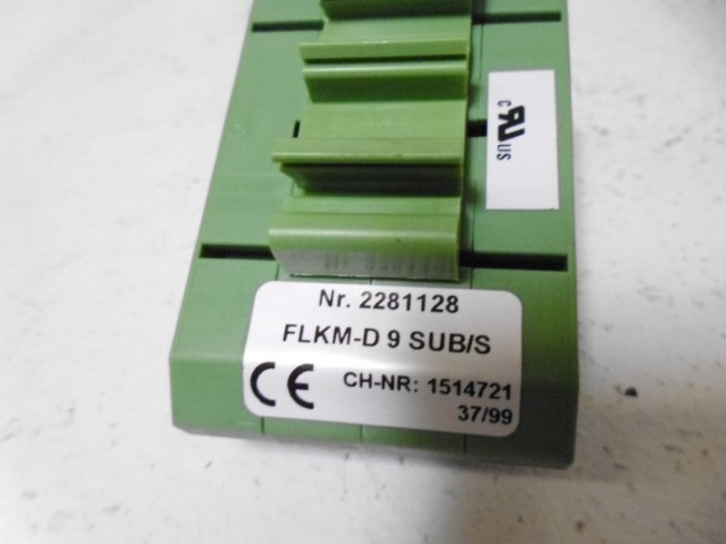 PHOENIX CONTACT FLKM-D 9 SUB/S INTERFACE MODULE 2281128 *NEW NO BOX*