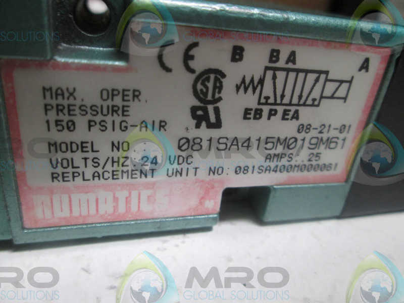 NUMATICS 081SA415M019M61 SOLENOID VALVE  UNMP