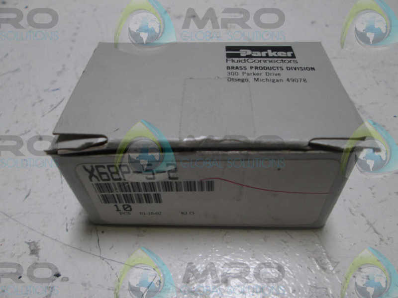 LOT OF 6 PARKER X68P-5-2 FITTINGS  NSMP