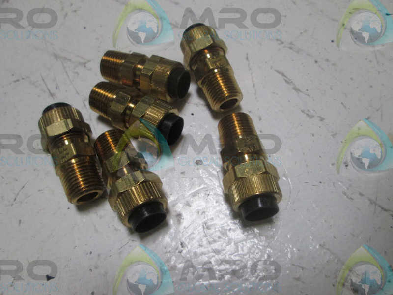 LOT OF 6 PARKER X68P-5-2 FITTINGS  NSMP