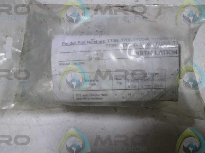 LOT OF 6 PANDUIT T70ECIW END CAP FITTING * NEW IN A FACTORY BAG *