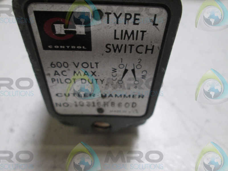 CUTLER HAMMER 10316H860D LIMIT SWITCH  UNMP
