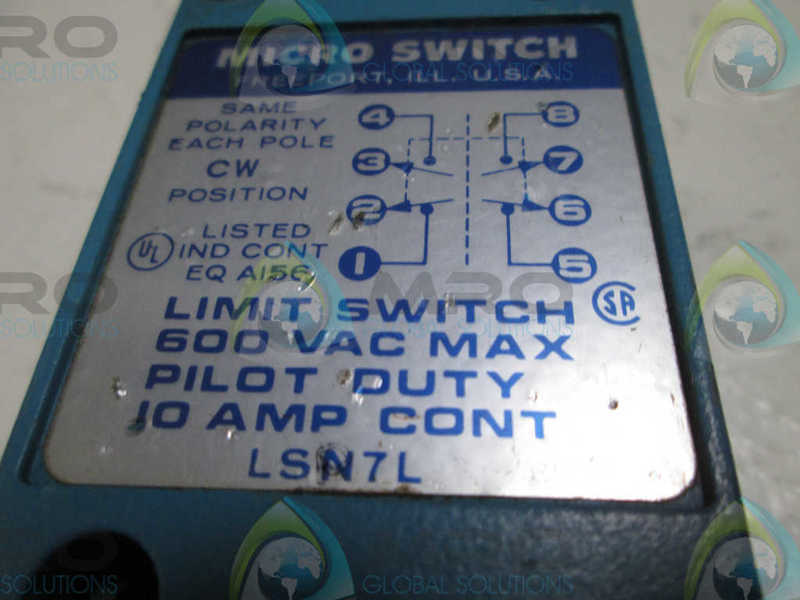 MICRO SWITCH LSN7L (BODY ONLY) LIMIT SWITCH  UNMP