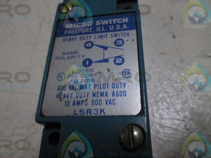 MICRO SWITCH LSR3K LIMIT SWITCH  UNMP