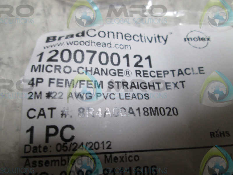BRAD CONNECTIVITY 1200700121 CORDSET * NEW IN A FACTORY BAG *