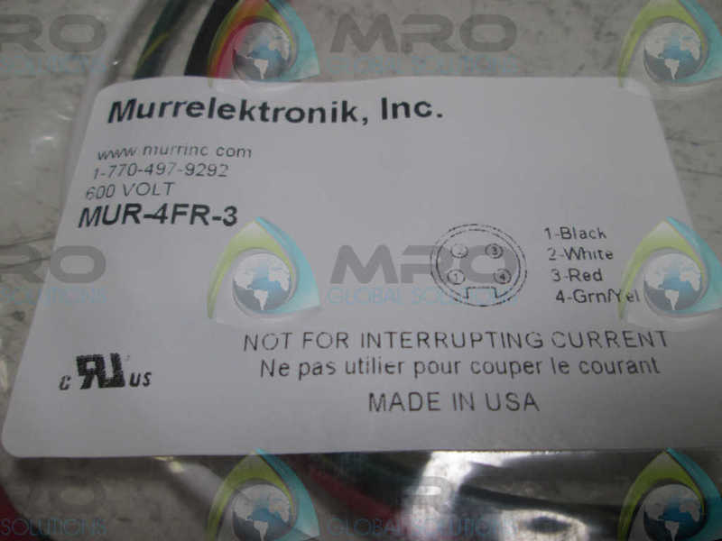 MURR ELEKTRONIK MUR-4FR-3 CORDSET  NSMP