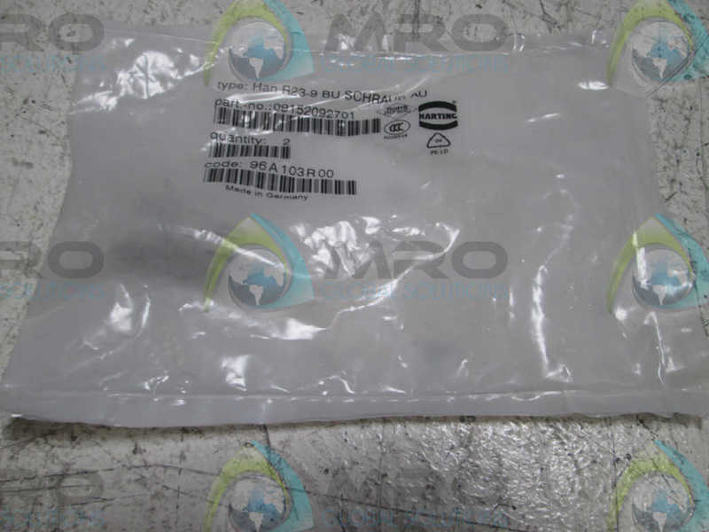 LOT OF 2 HARTING HAN R23-9 BU SCHRAUB AU  NSMP